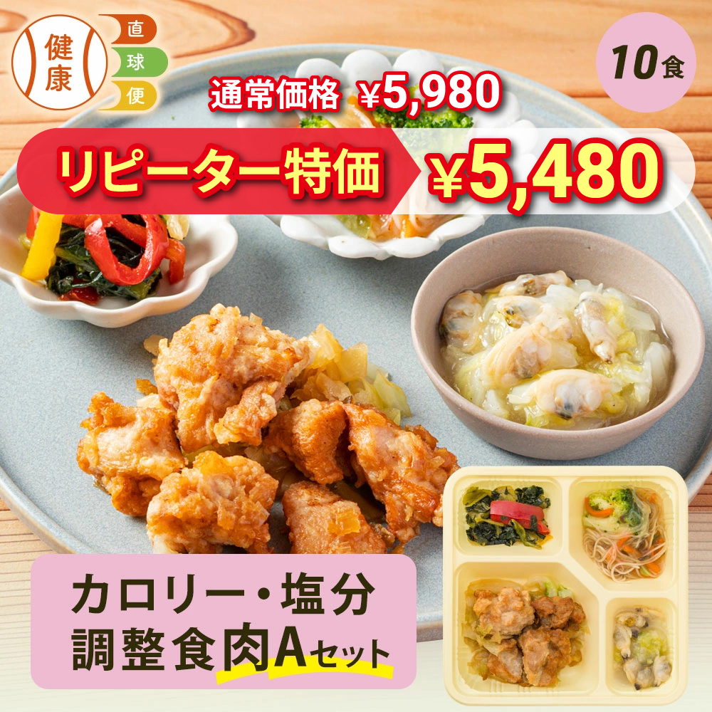 カロリー・塩分調整食肉Aセット 10食分
