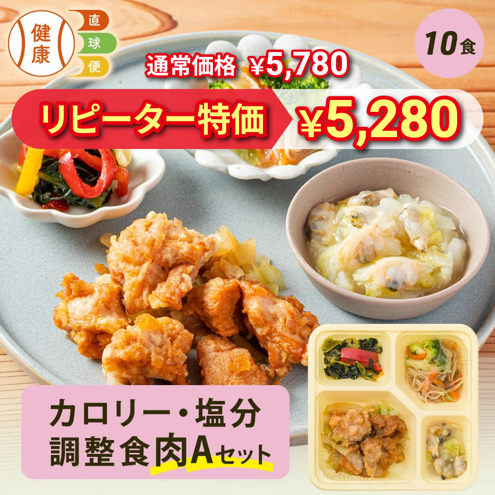 カロリー・塩分調整食肉Aセット 10食分